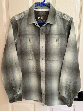 REI Green Plaid Flannel Shirt Size M women
